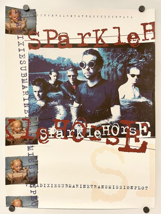 vintage Sparkle Horse promo music  poster for their VivaDixieSubmarineTransmissionPlot album, 1996