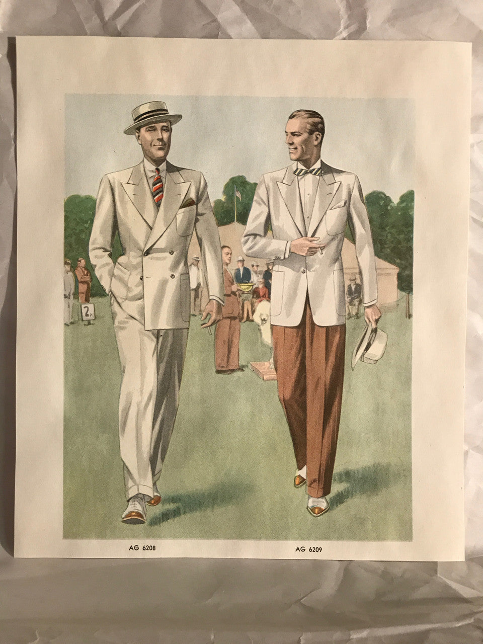 AMERICAN GENTLEMAN FASHIONS, Spring - Summer 1940 (5 prints) - HAPPIEST KID FINDS - Museum-quality antique and vintage posters, original art, preservation and restoration