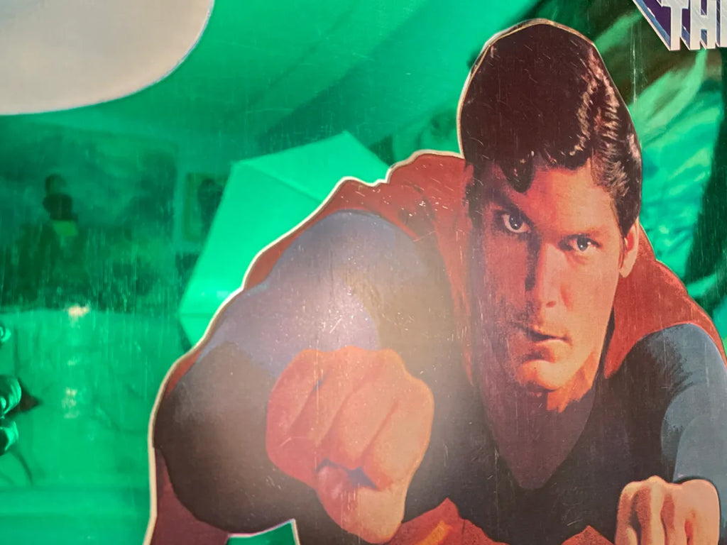 Superman (flying), The Movie by "Reflective Art", vintage commercial poster, 1978 - HAPPIEST KID FINDS - Museum-quality antique and vintage posters, original art, preservation and restoration