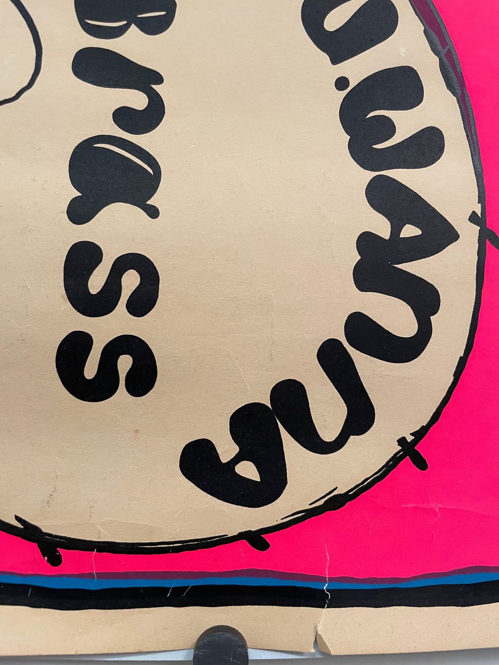 T.U. Wanna Brass Dan Shupe Vintage Blacklight Silk Screen Poster 1968 | Happiest Kid Finds Happiest Kid Finds