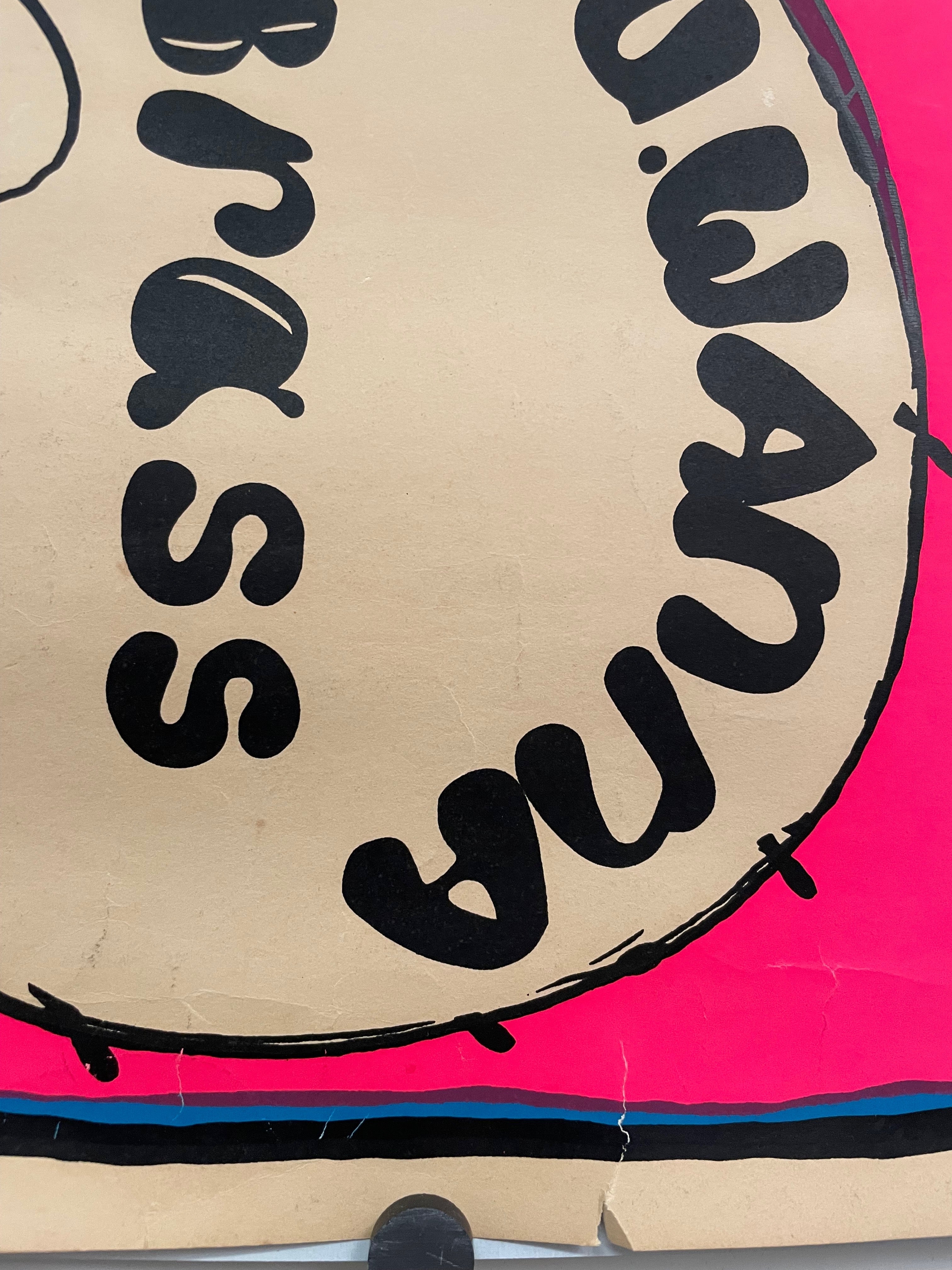 T.U. Wanna Brass Dan Shupe Vintage Blacklight Silk Screen Poster 1968 | Happiest Kid Finds Happiest Kid Finds