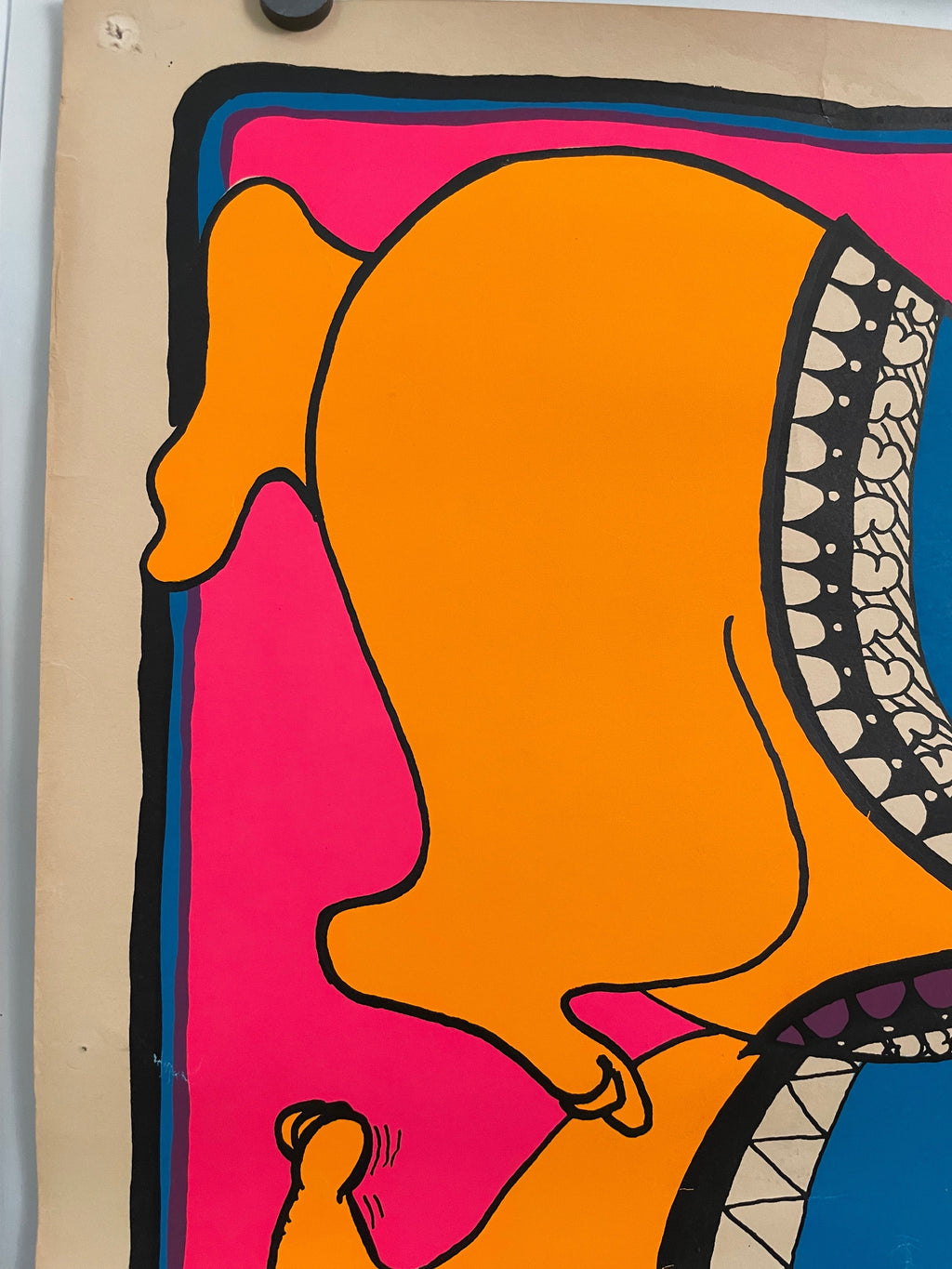 T.U. Wanna Brass Dan Shupe Vintage Blacklight Silk Screen Poster 1968 | Happiest Kid Finds Happiest Kid Finds