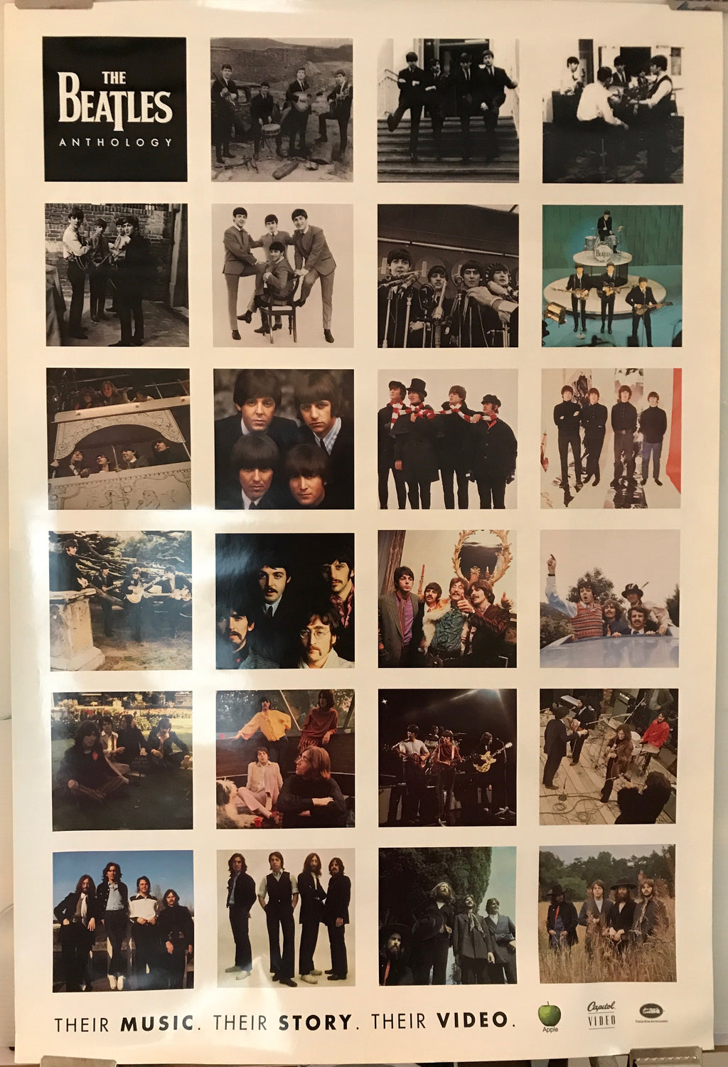 The Beatles Anthology - Their Music, Their Story, Their Video, 1996 - HAPPIEST KID FINDS - Museum-quality antique and vintage posters, original art, preservation and restoration