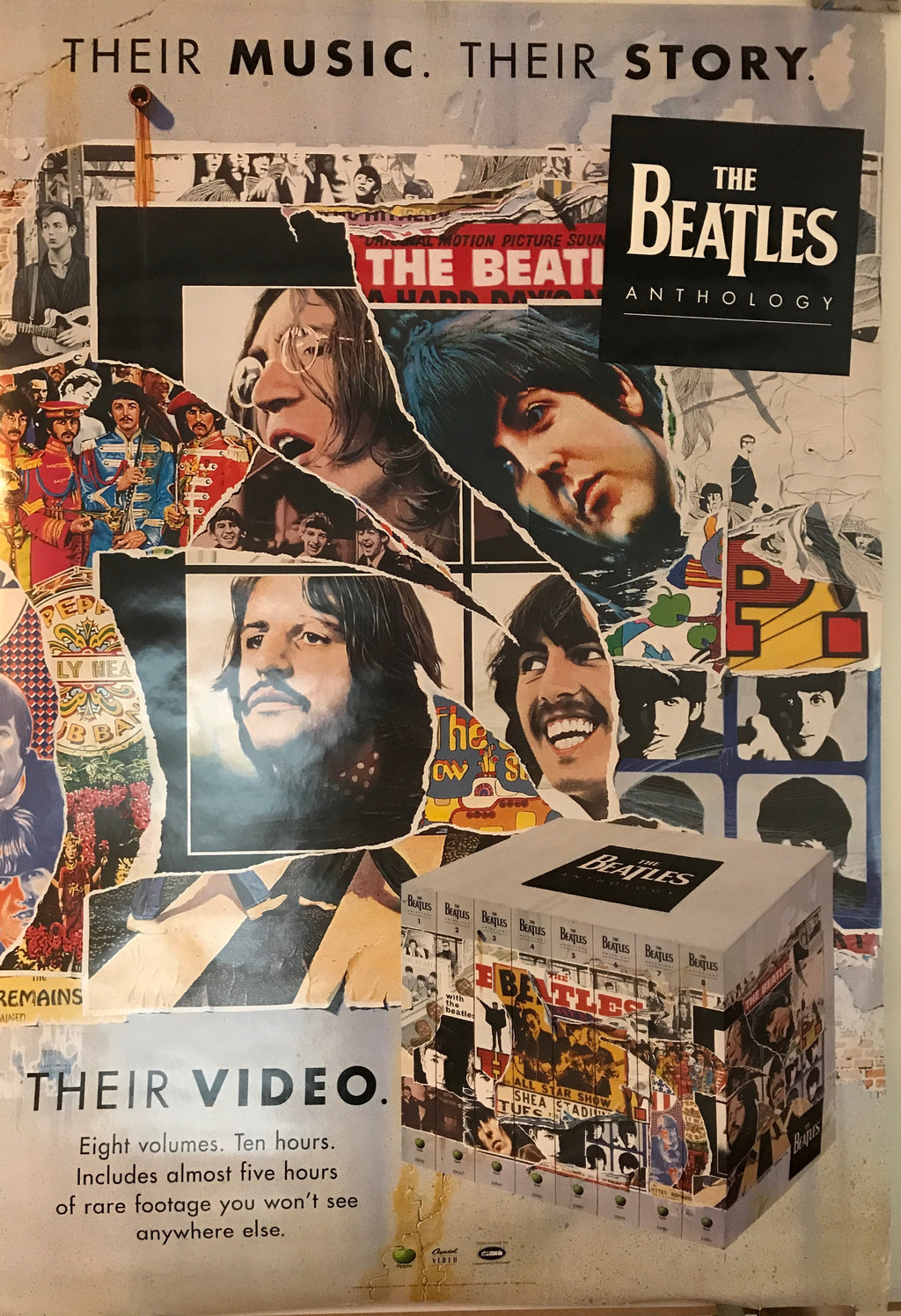 The Beatles Anthology - Their Music, Their Story, Their Video, 1996 - HAPPIEST KID FINDS - Museum-quality antique and vintage posters, original art, preservation and restoration
