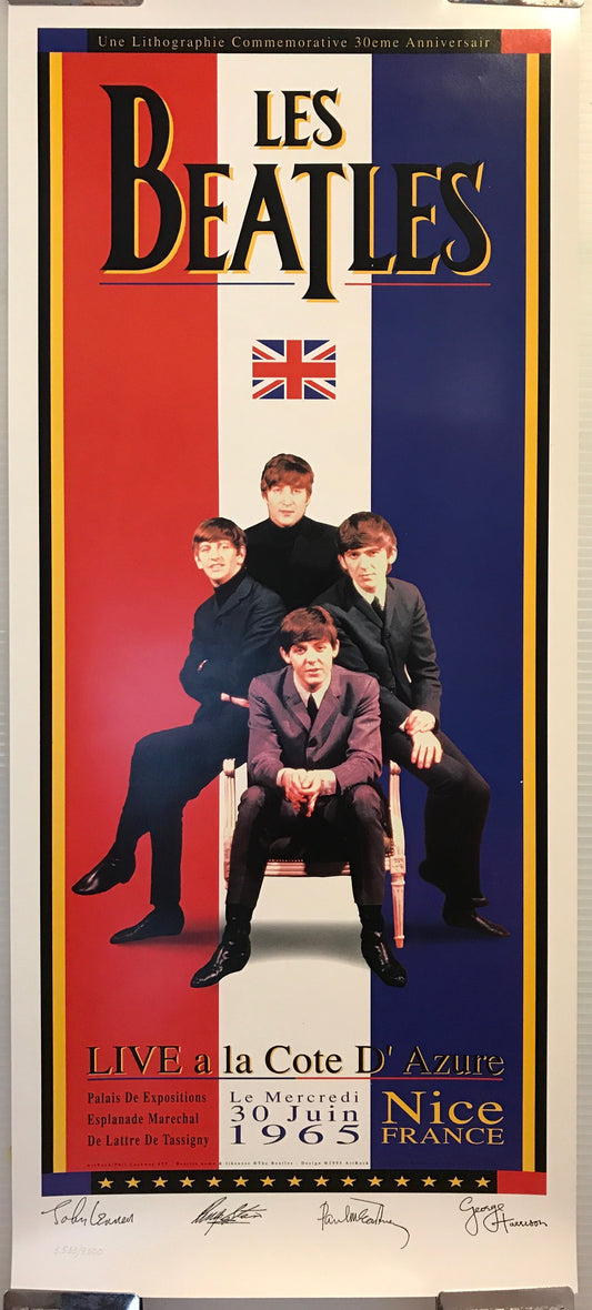 Les Beatles - Live a la Cote D’Azure 1965, 30th Anniversary Commemorative Edition, 1995 - HAPPIEST KID FINDS - Museum-quality antique and vintage posters, original art, preservation and restoration