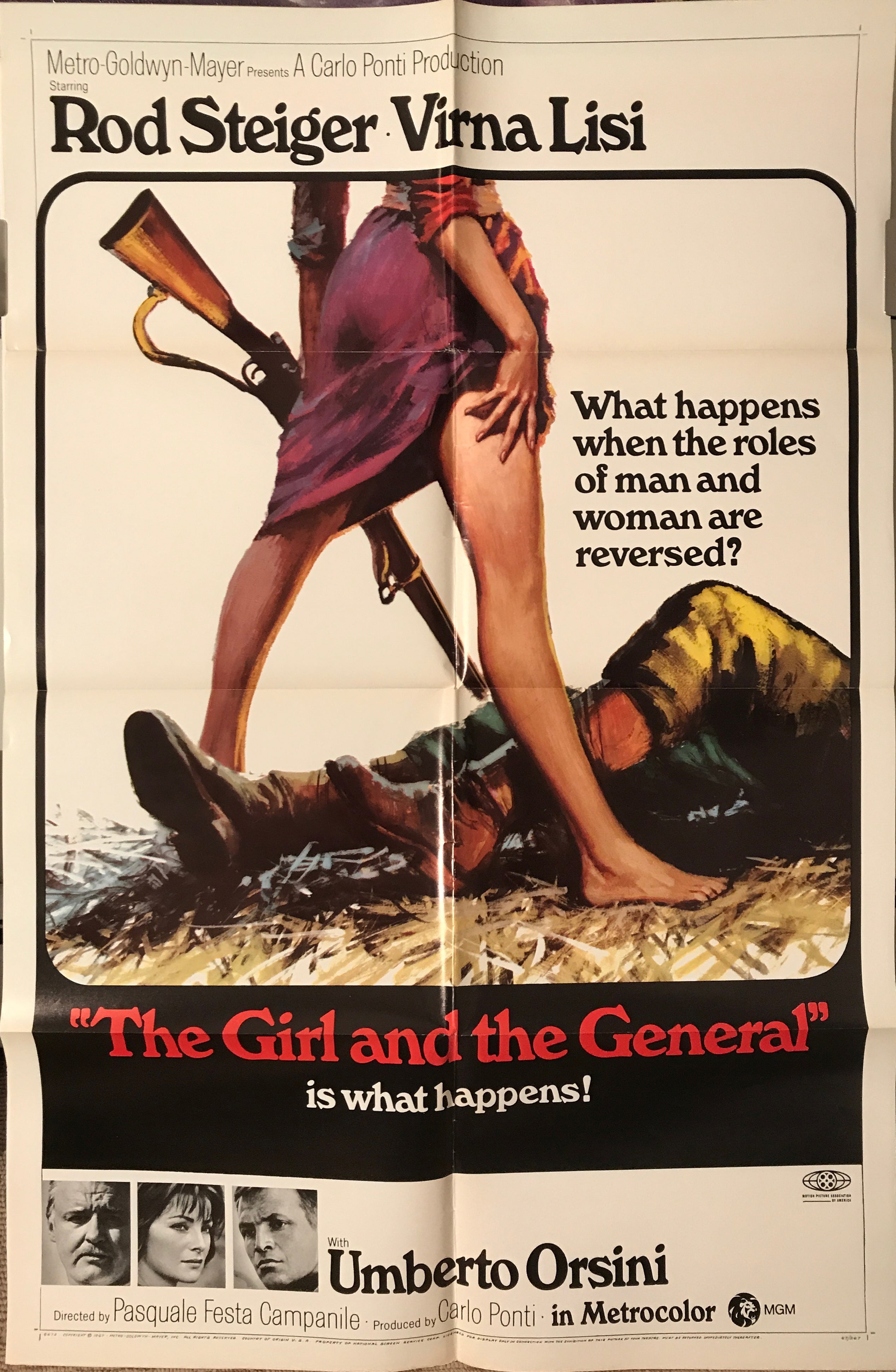 The Girl and the General, Vintage and Original US 1-sheet film poster, 1967 - HAPPIEST KID FINDS - Museum-quality antique and vintage posters, original art, preservation and restoration