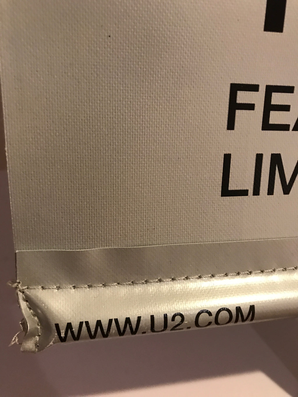U2 The Best of 1990 - 2000 (vinyl promo banner / double sided) - HAPPIEST KID FINDS - Museum-quality antique and vintage posters, original art, preservation and restoration