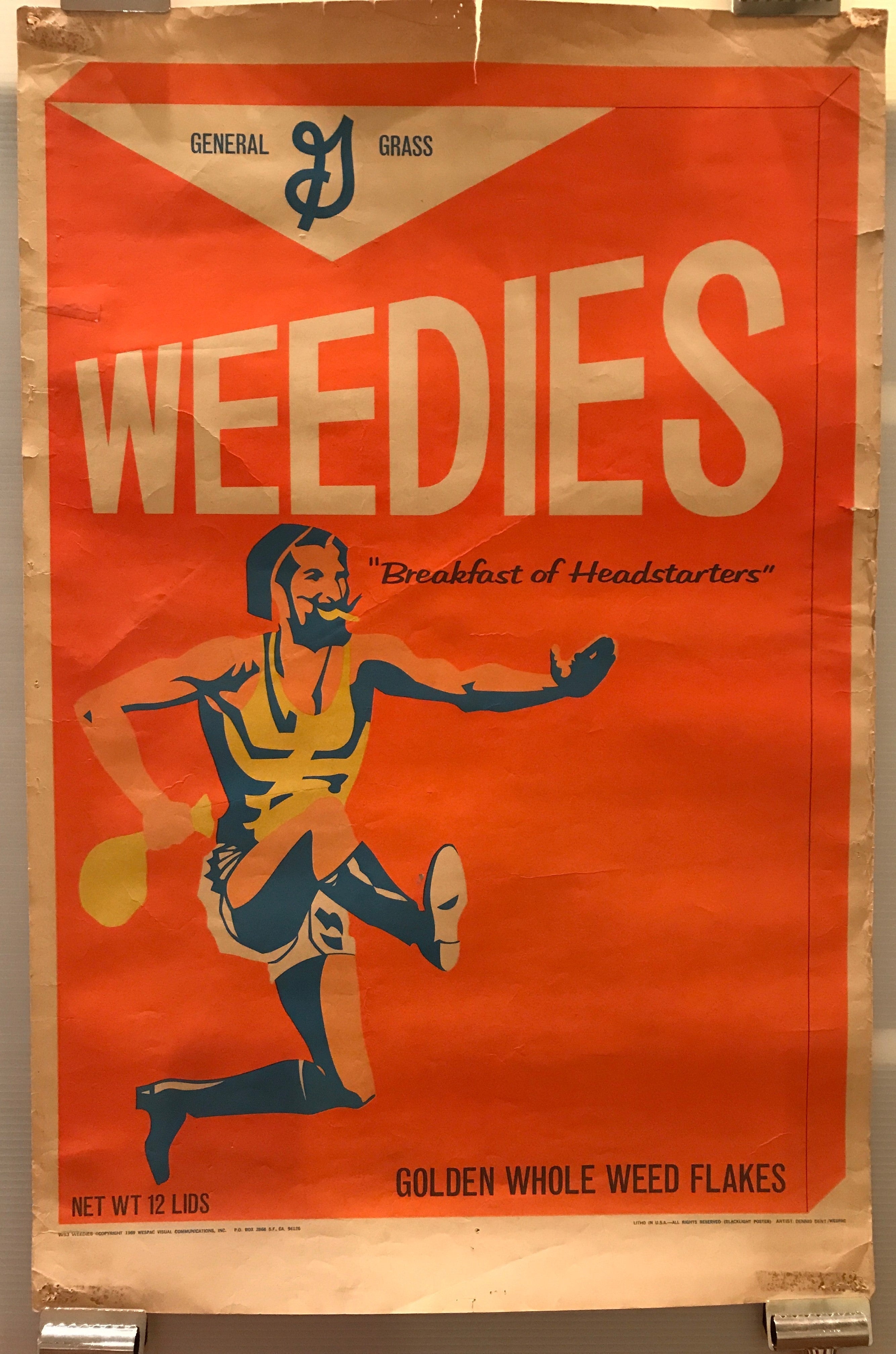 Weedies Breakfast of Headstarters Vintage Poster 1969 | Happiest Kid Finds Happiest Kid Finds