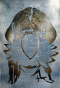 Aviator- LaPoderosa (blue), original stenciled painting, 2011 - HAPPIEST KID FINDS - Museum-quality antique and vintage posters, original art, preservation and restoration