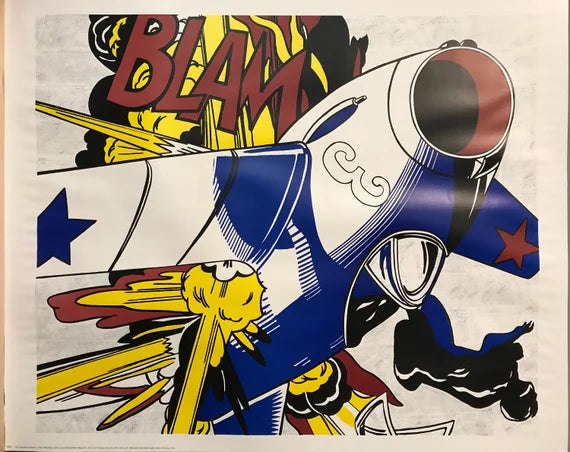 Blam by Roy Lichtenstein, silk screen poster, 1962 - HAPPIEST KID FINDS - Museum-quality antique and vintage posters, original art, preservation and restoration