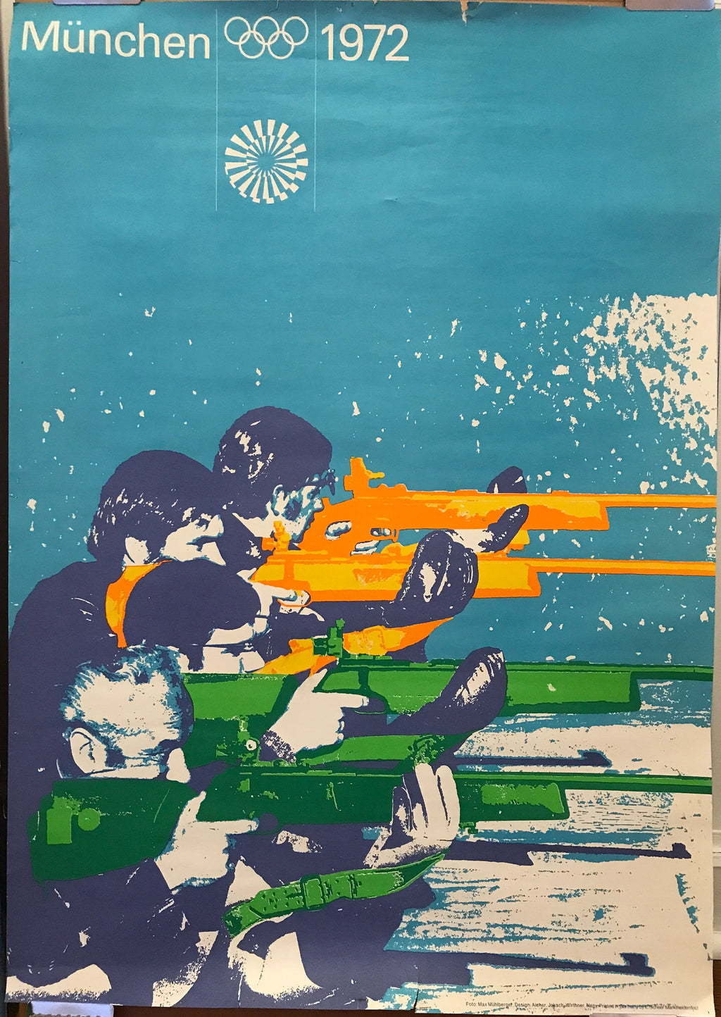 Biathlon Munich Olympics 1972 Vintage Sports Poster | Happiest Kid Finds Happiest Kid Finds