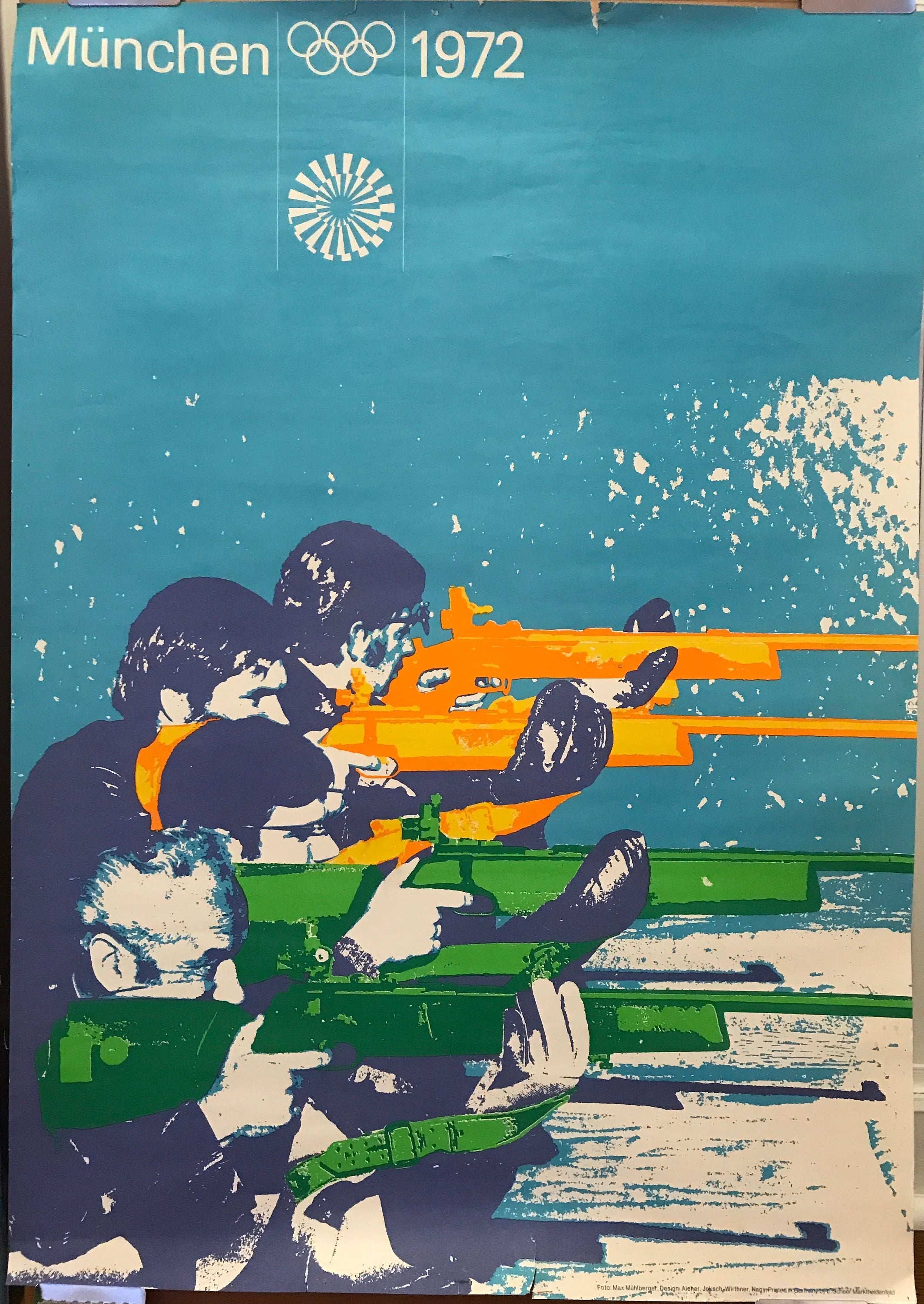 Biathlon Munich Olympics 1972 Vintage Sports Poster | Happiest Kid Finds Happiest Kid Finds