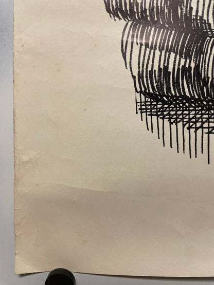 Rare and vintage caricature poster of Mick Jagger of the Rolling Stones in jail, c.1967 - HAPPIEST KID FINDS - Museum-quality antique and vintage posters, original art, preservation and restoration