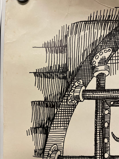 Rare and vintage caricature poster of Mick Jagger of the Rolling Stones in jail, c.1967 - HAPPIEST KID FINDS - Museum-quality antique and vintage posters, original art, preservation and restoration