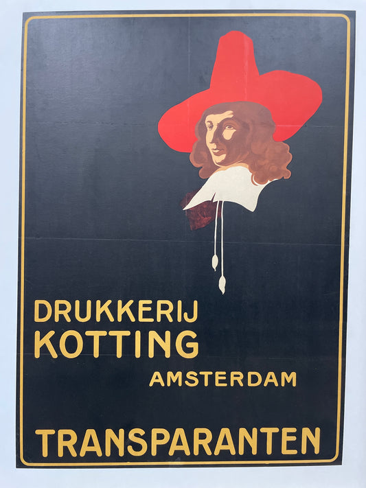 Drukkerij Kotting Amsterdam - Transparanten, antique poster for a printing house attributed to Arnold van Roessel, c.1920 at Happiest Kid Finds