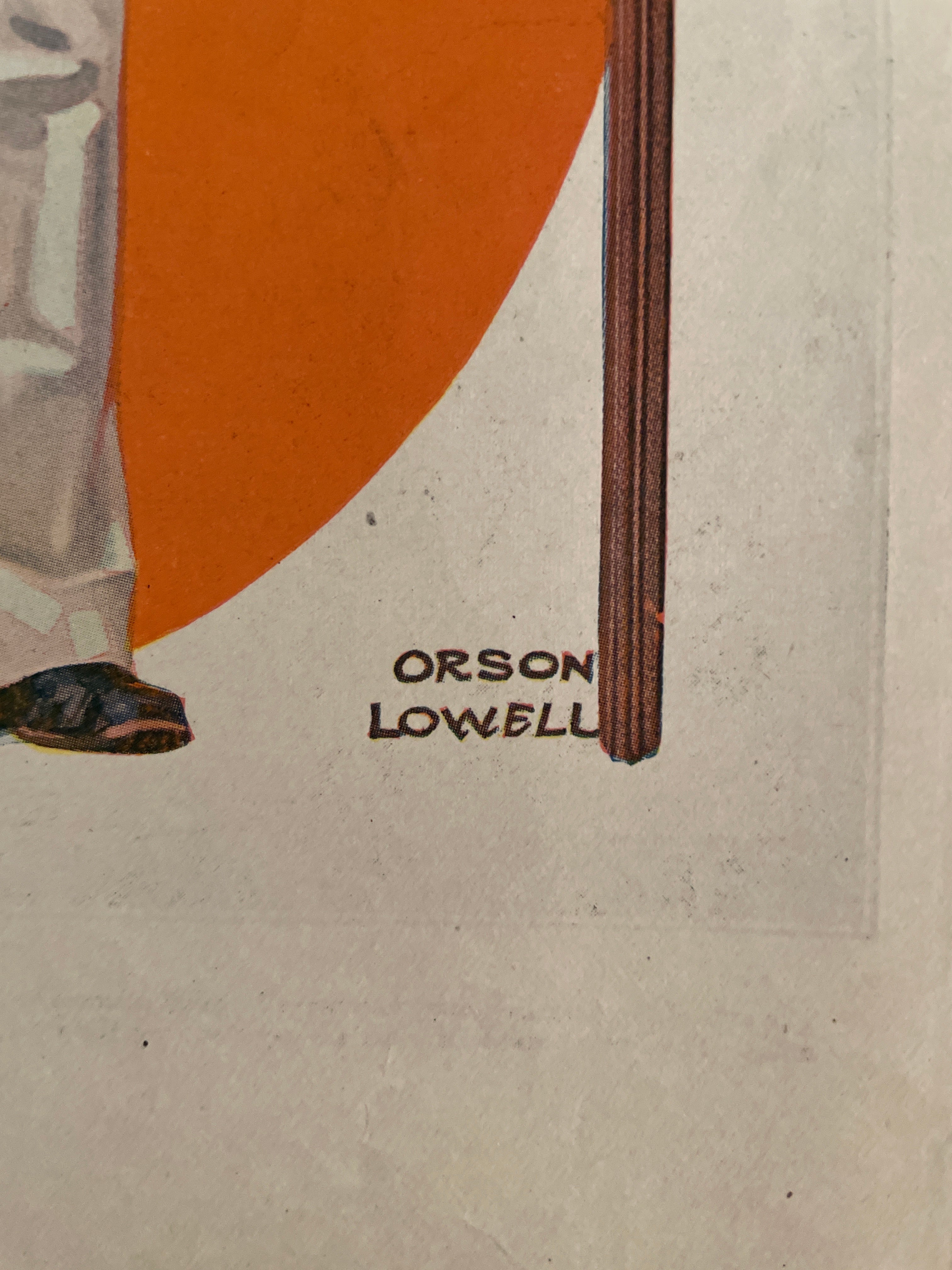 Leslie’s- Red, White and Blue, antique lithographic magazine cover by Orson Lowell, 1918 - HAPPIEST KID FINDS - Museum-quality antique and vintage posters, original art, preservation and restoration