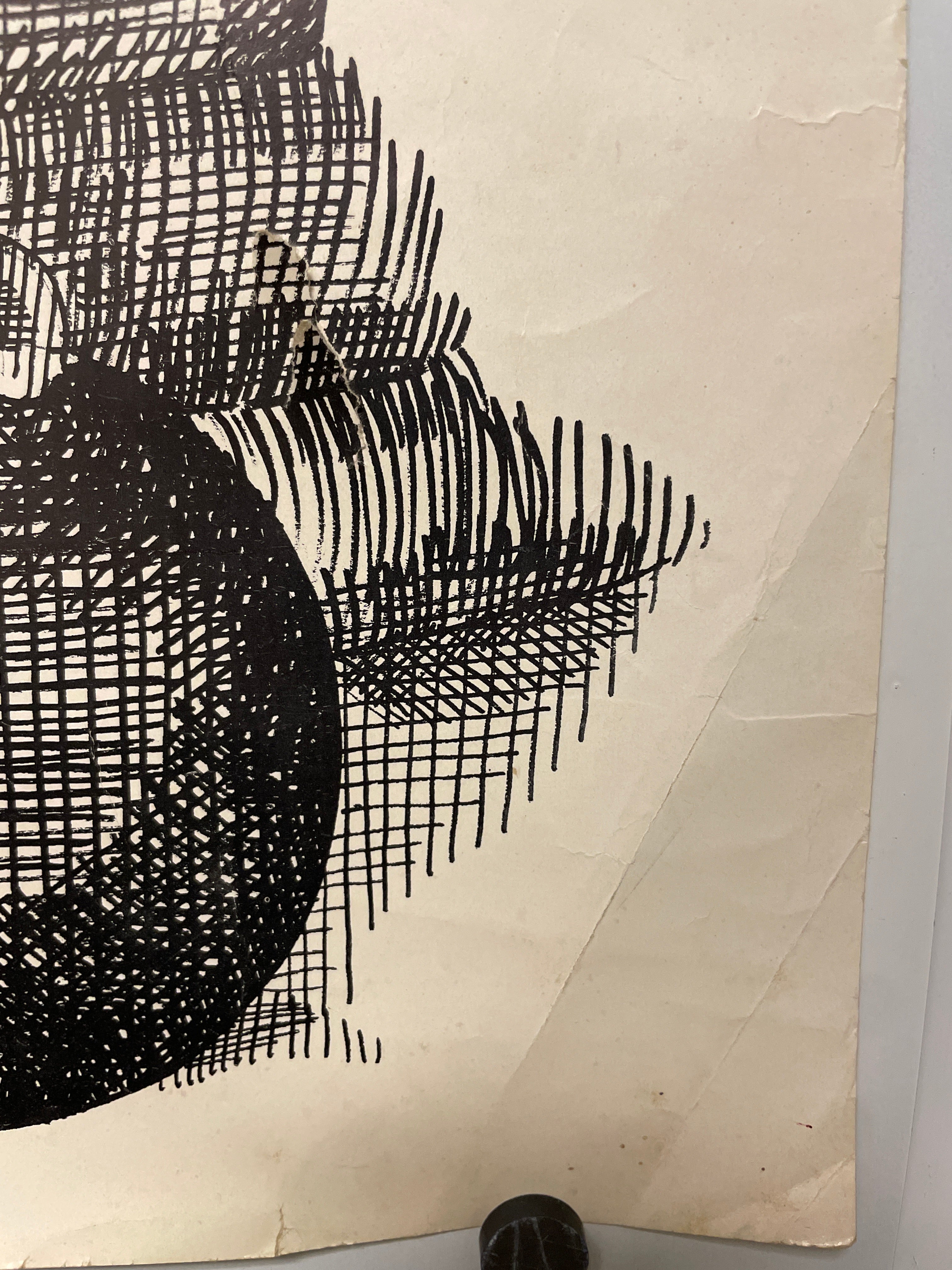 Rare and vintage caricature poster of Mick Jagger of the Rolling Stones in jail, c.1967 - HAPPIEST KID FINDS - Museum-quality antique and vintage posters, original art, preservation and restoration