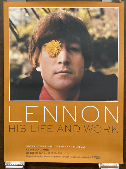 Lennon - His Life and Work, vintage exhibition ;poster, 2000 - HAPPIEST KID FINDS - Museum-quality antique and vintage posters, original art, preservation and restoration