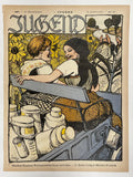 lI. Jahrgang Nr.50   JUGEND, antique publication cover, December 11, 1897 - HAPPIEST KID FINDS - Museum-quality antique and vintage posters, original art, preservation and restoration
