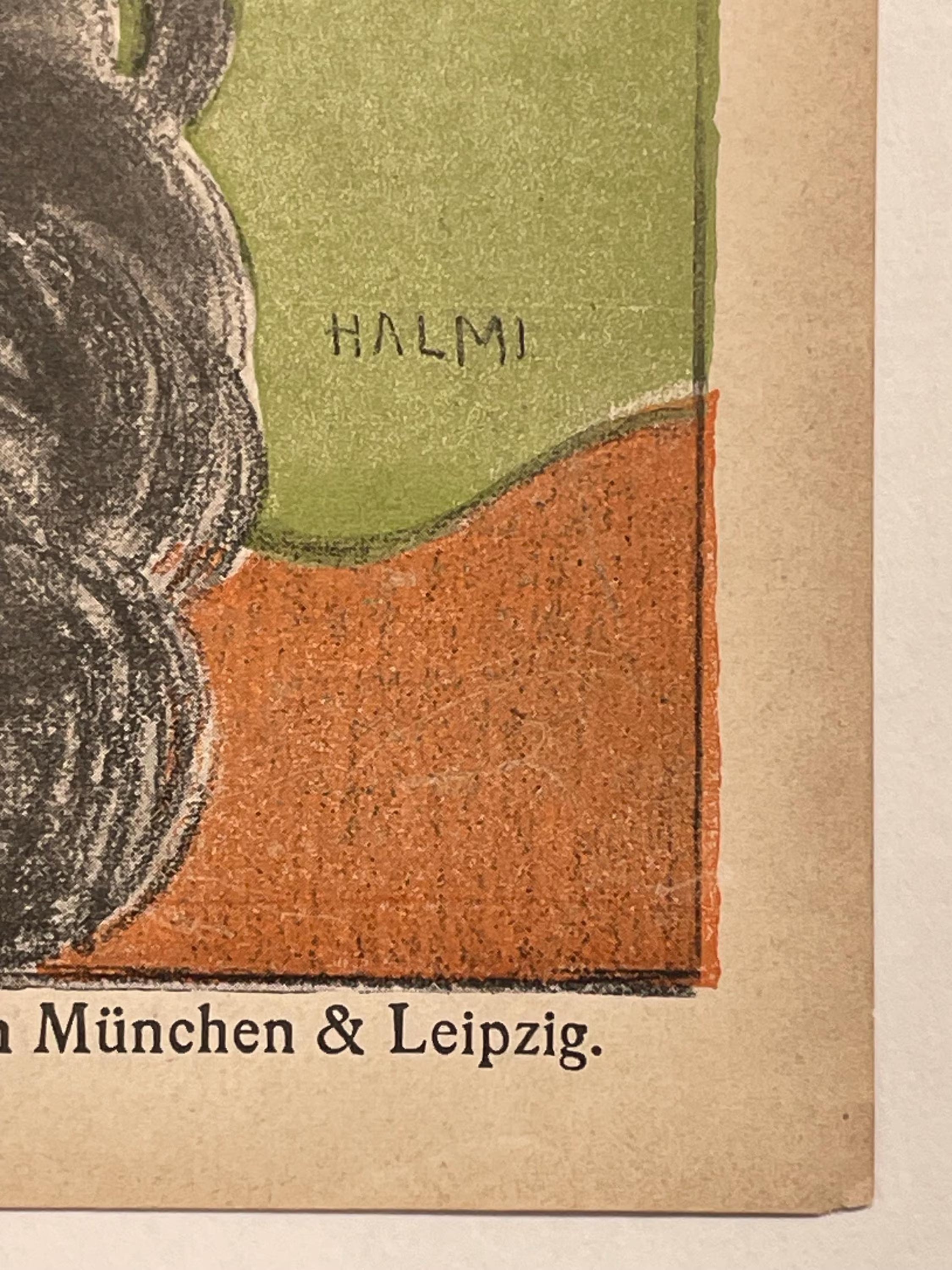 llI. Jahrgang Nr.7   JUGEND, antique publication cover, February 12, 1898 - HAPPIEST KID FINDS - Museum-quality antique and vintage posters, original art, preservation and restoration
