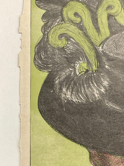 llI. Jahrgang Nr.7   JUGEND, antique publication cover, February 12, 1898 - HAPPIEST KID FINDS - Museum-quality antique and vintage posters, original art, preservation and restoration