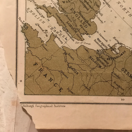 Physical Chart of North Polar Regions, antique map, 1897 - HAPPIEST KID FINDS - Museum-quality antique and vintage posters, original art, preservation and restoration