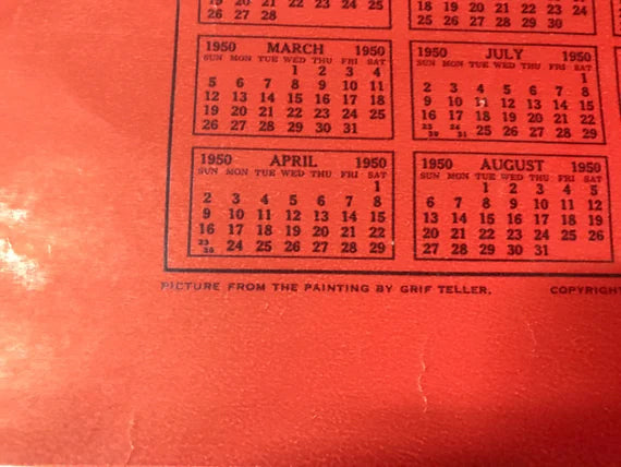 Main Lines of Commerce - Pennsylvania Railroad calendar 1950-51-52 by Grif Teller - HAPPIEST KID FINDS - Museum-quality antique and vintage posters, original art, preservation and restoration
