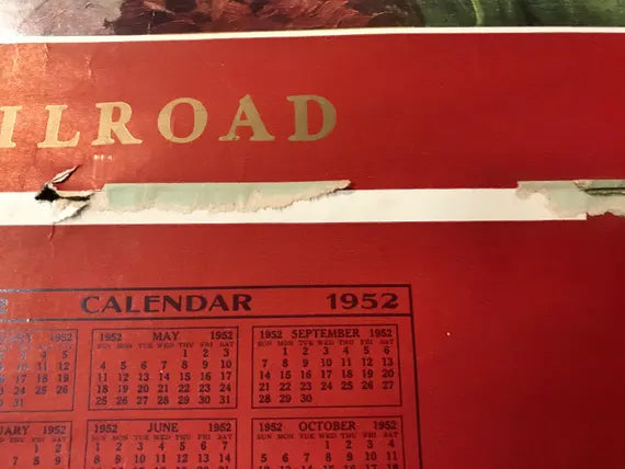Main Lines of Commerce - Pennsylvania Railroad calendar 1950-51-52 by Grif Teller - HAPPIEST KID FINDS - Museum-quality antique and vintage posters, original art, preservation and restoration