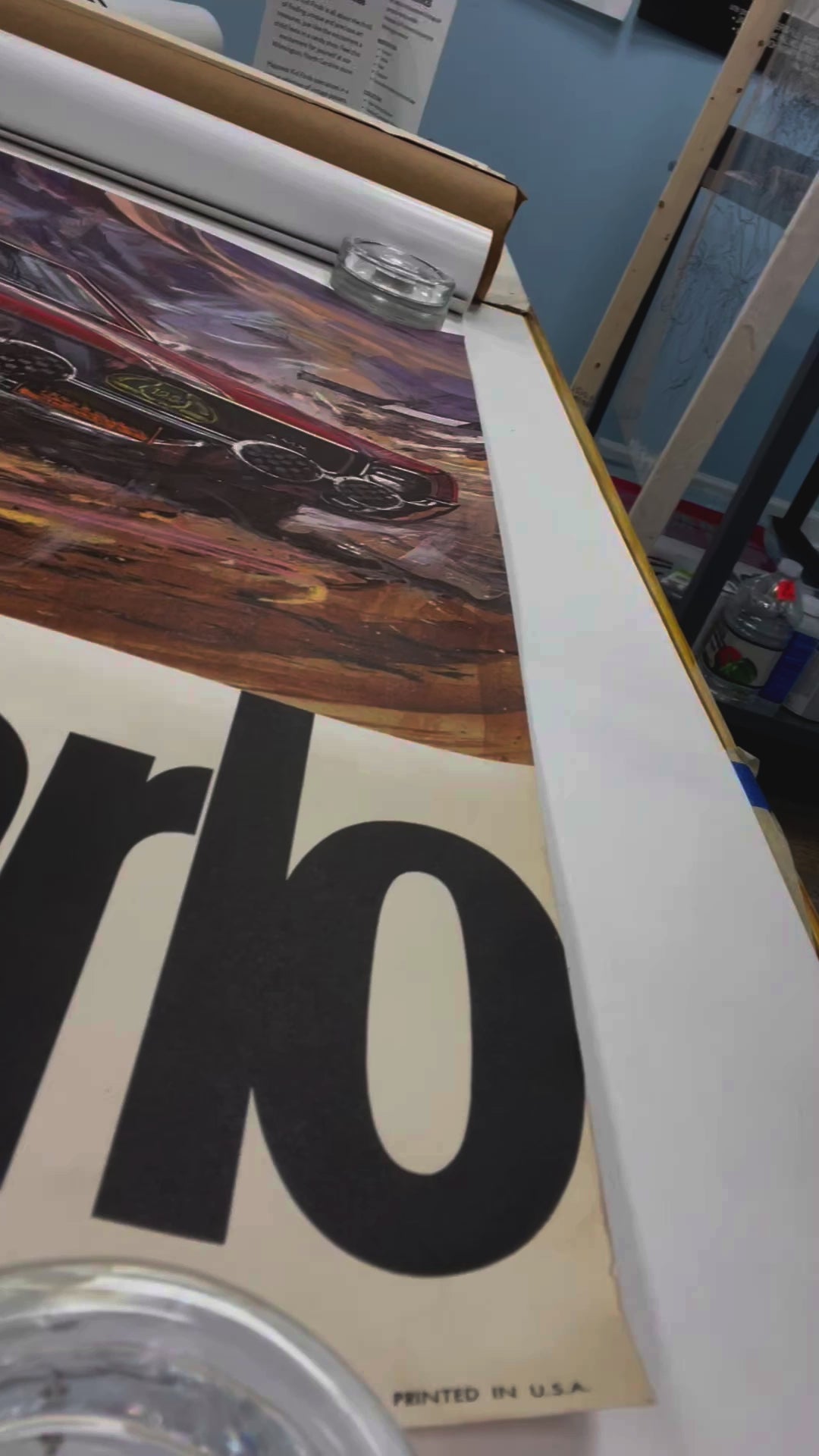 The AMX at Monte Carlo Vintage Lithographic Auto Racing Poster c.1969 | Happiest Kid Finds