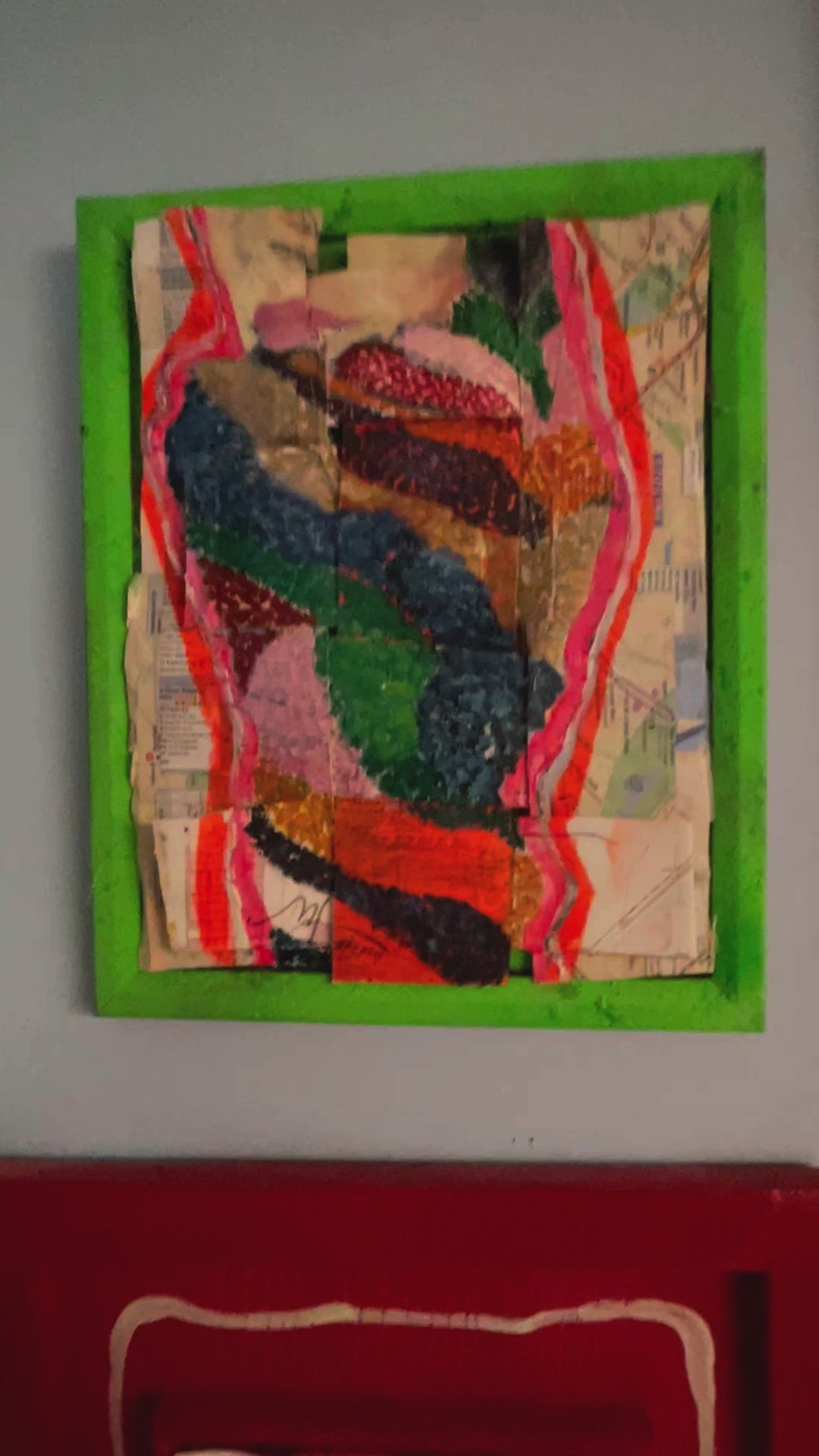 I Wish You Were Here, original art mixed media painting, 2014